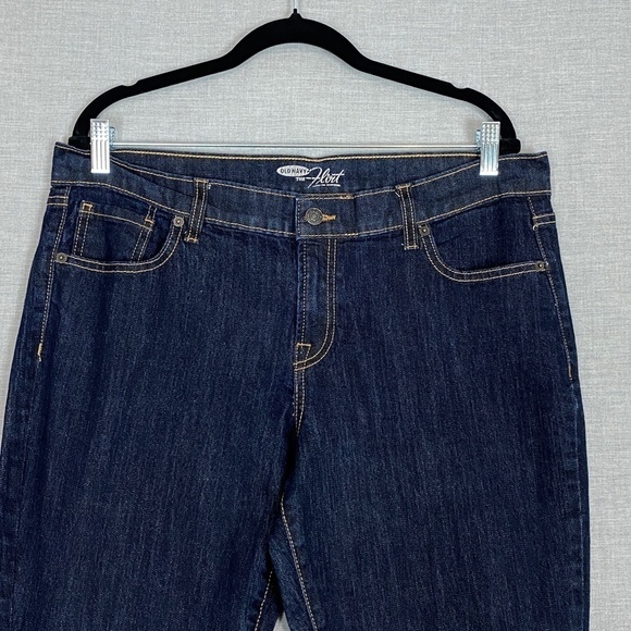 Old Navy The Flirt Jeans Sz 14 Long Boot Cut Dark Wash High Rise - Picture 2 of 7